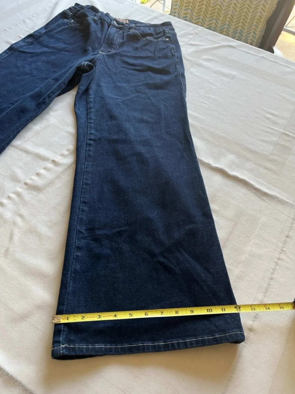 Judy Blue Woman’s Spandex Relaxed Dark Blue Denim Jeans Wide Leg Size 14W - Picture 6 of 11